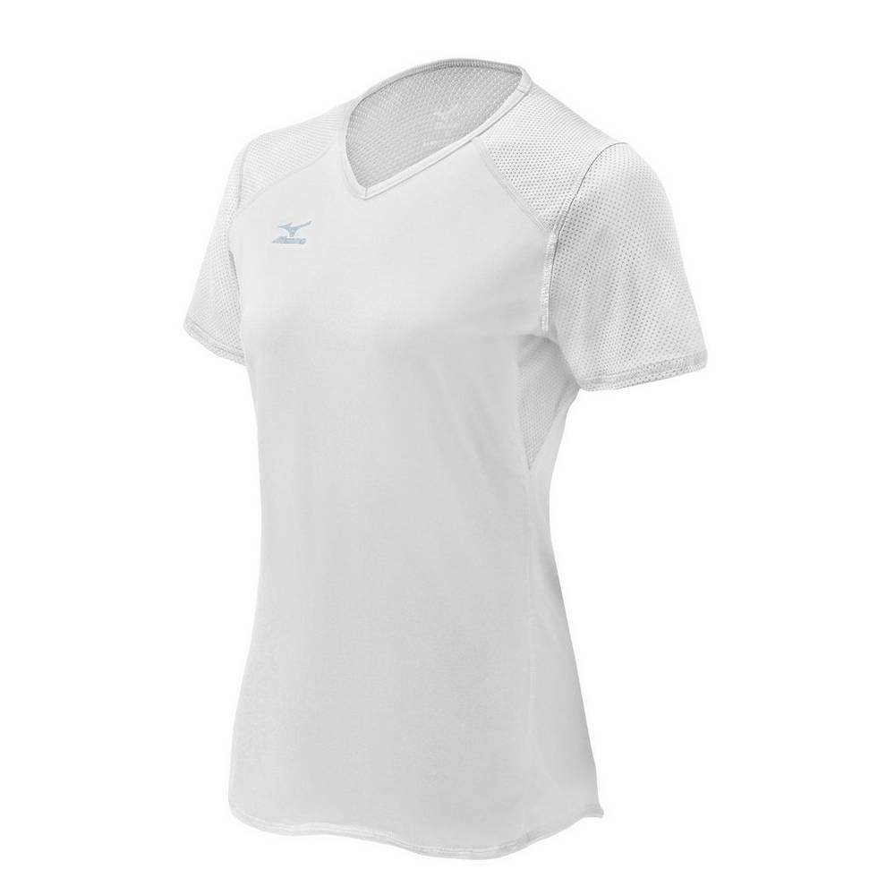 Mizuno Techno VI Short Sleeve - Bayan Forma - Beyaz Türkiye (YMNQXK-706)